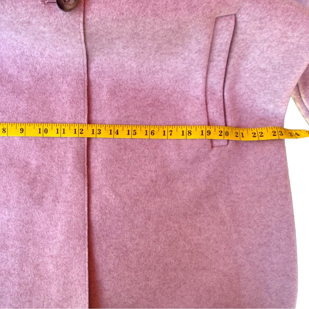 ⭐️HP⭐️ Bernardo Longline Coat Jacket Felt Button Front Blush Pink Large EUC - Picture 11 of 14